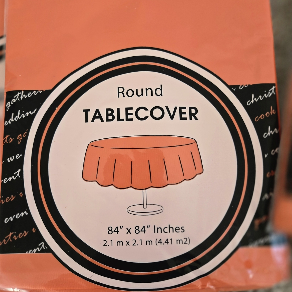 Orange Round Tablecover
